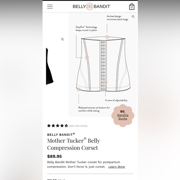 BellyBandit Mother Trucker Compression Corset small - Picture 5 of 8